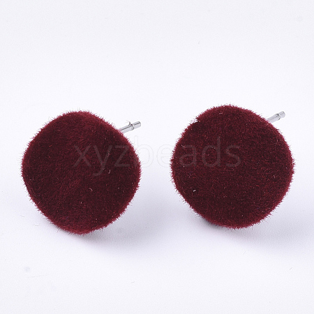 Flocky Iron Stud Earring Findings IFIN-S704-34C-1