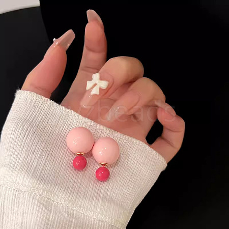 Alloy Plastic Stud Earrings for Women WGC0511-12-1