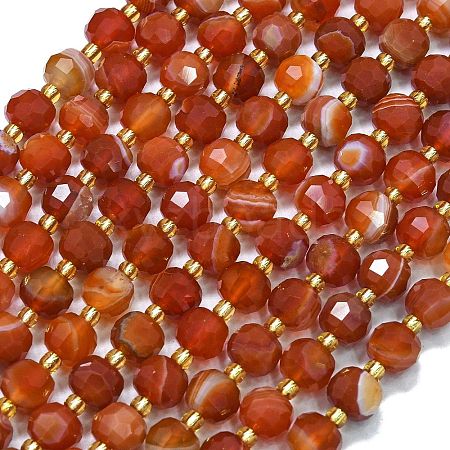 Natural Red Agate Beads Strands G-K389-E79-01-1