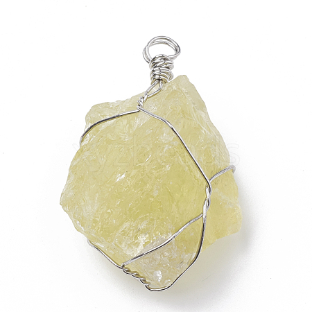 Natural Citrine Pendants G-Q993-01-1