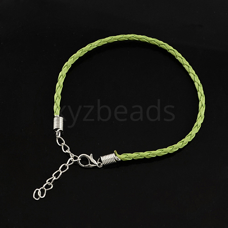 Trendy Braided Imitation Leather Bracelet Making BJEW-S076-013-1