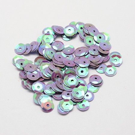 Plastic Paillette Beads X-PVC-A002-5mm-06-1