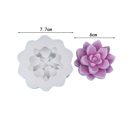Succulent Flower DIY Food Grade Silicone Candle Molds PW-WG81533-06-1