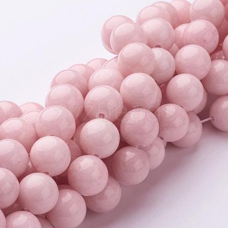 Natural Mashan Jade Round Beads Strands G-D263-10mm-XS02-1