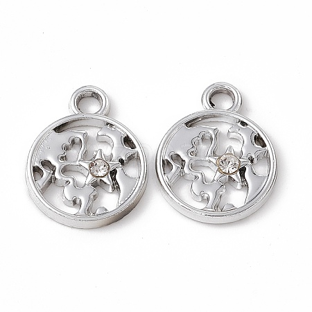 Alloy Crystal Rhinestone Pendants ALRI-K049-07P-1