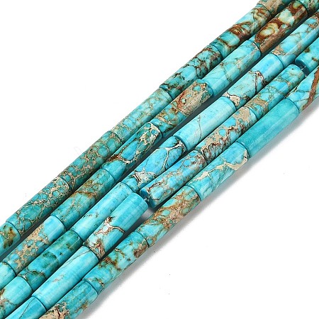 Dyed Natural Imperial Jasper Beads Strands G-H087-H01-01A-1