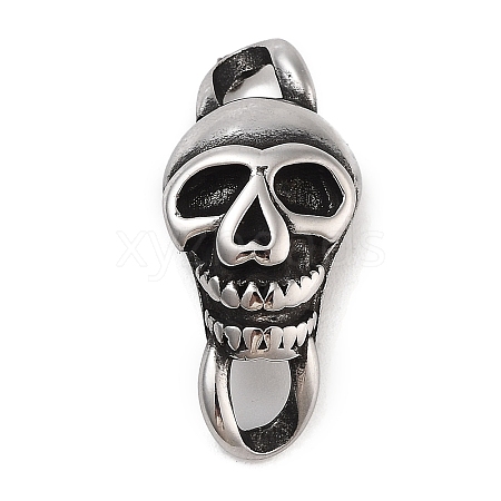 Retro 304 Stainless Steel Halloween Skull Links STAS-L274-015AS-01-1