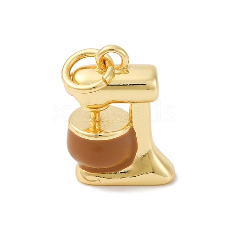 Brass Enamel Charms KK-Q098-31G-B-1