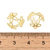 Rack Plating Brass Flower Bead Caps KK-K381-01G-01-3