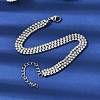 304 Stainless Steel Rhinestone Cup Chain Multi-strand Bracelets for Women BJEW-P376-01P-03-2