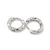 Tarnish Resistant 202 Stainless Steel Twist Huggie Hoop Earrings EJEW-H003-06P-2