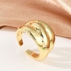 Brass Open Cuff Rings RJEW-G343-18G-1