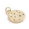 Brass Micro Pave Cubic Zirconia Pendants ZIRC-G165-07G-5