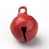 Baking Paint Brass Bell Pendants KK-WH0044-35I-3
