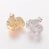 Brass Micro Pave Cubic Zirconia Pendants ZIRC-K060-07-1