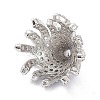 Brass Micro Pave Clear Cubic Zirconia Bead Caps ZIRC-P085-11P-2