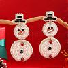 Christmas Style Snowman Dangle Stud Earrings QM7832-1