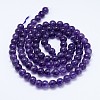 Natural Amethyst Round Bead Strands X-G-M212-6mm-01B-2