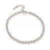 3MM Brass Ball Chain Bracelets for Women BJEW-G703-07P-1