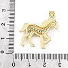 Brass Micro Pave Clear Cubic Zirconia Pendants KK-B177-12G-3