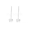 Sterling Silver Bowknot Ear Thread Earrings for Women EK1802-1