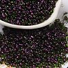 Spray Painted Glass Seed Beads SEED-F005-07A-03-1