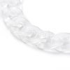 Frosted Transparent Acrylic Curb Chain Bracelets BJEW-JB06065-2