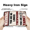 Vintage Metal Tin Sign AJEW-WH0189-301-3