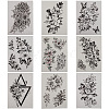 Gorgecraft 9Pcs 9 Style Waterproof Cool Sexy Body Art Removable Temporary Tattoos Paper Stickers STIC-GF0001-14-1