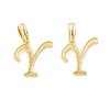 Rack Plating Eco-Friendly Brass Letter Pendants KK-K265-02G-Y-1