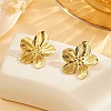 Flower 304 Stainless Steel Stud Earrings for Women EJEW-Z065-12G-03-1