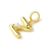 Rack Plating Brass with ABS Plastic Pearl European Dangle Charms KK-G501-02Z-G-2