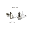 Fashionable Titanium Steel Triangle Stud Earrings PU6903-2-2