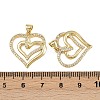 Brass Micro Pave Cubic Zirconia Pendants ZIRC-I367-12G-12-3
