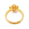 Rack Plating Brass Hollow Out Flower Adjustable Ring for Women RJEW-C048-05G-3