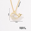 Fashionable Brass Clear Cubic Zirconia Pendant Cable Chain Necklaces for Women FN2830-7-1