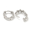 Brass Hoop Earrings EJEW-L211-010F-P-2