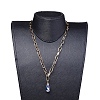 Aluminium Paperclip Chains Necklaces NJEW-JN02695-03-5