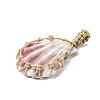 Dyed Natural Scallop Shell Big Pendants PALLOY-TA00194-4