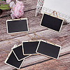 DELORIGIN 10Pcs 2 Styles Mini Wooden Hanging Chalkboard HJEW-DR0001-05A-4