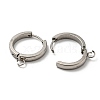 Tarnish Resistant 201 Stainless Steel Huggie Hoop Earrings Findings STAS-A167-01O-P-2