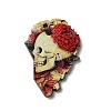 Printed Halloween Themed Acrylic Pendants OACR-L018-12B-1