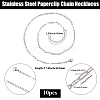 10Pcs 667 Stainless Steel Paperclip Chain Necklaces NJEW-BBC0001-48A-P-2