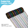 DICOSMETIC 2 Rolls 2 Colors PP Striped Mesh Ribbons SRIB-DC0001-02-2