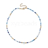Glass Beaded Necklaces NJEW-JN04896-01-3