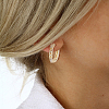 ANATTASOUL 3 Pairs 3 Style Crystal Rhinestone Star Hoop Earrings EJEW-AN0001-96-5