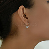 Classic Brass Flower Hoop Earrings MM0434-5