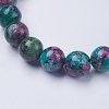 Synthetic Ruby in Zoisite Beaded Stretch Bracelets BJEW-I253-10mm-29-3