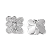 304 Stainless Steel Inlay Rhinestone Stud Earrings EJEW-S227-08P-2