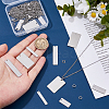 DIY Stainless Steel Rectangle Charm Necklaces Making Kits DIY-HS0001-86-3